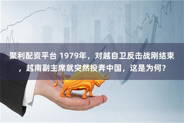 聚利配资平台 1979年，对越自卫反击战刚结束，越南副主席就突然投奔中国，这是为何？