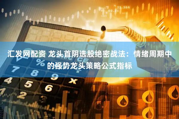 汇发网配资 龙头首阴选股绝密战法：情绪周期中的强势龙头策略公式指标